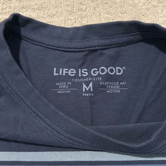 Life is Good Seam Stripes Crusher-LITE Tee Men’s Size M - Picture 4 of 6